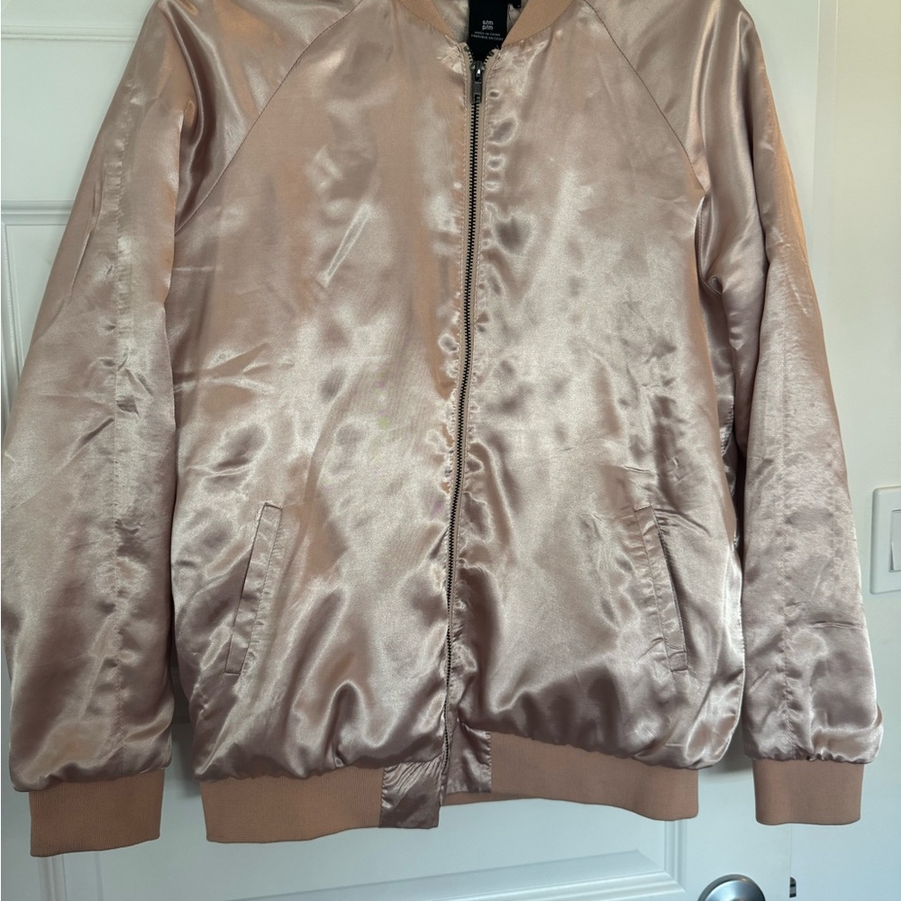 Brunette the Label satin bomber jacket
